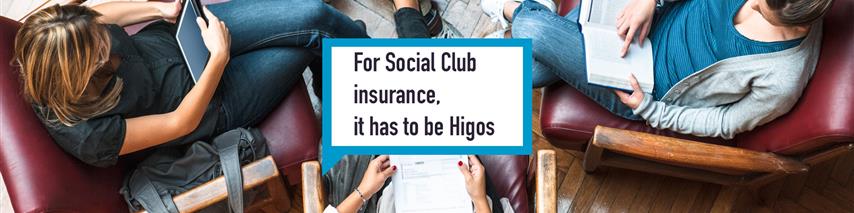 Social Club Insurance Speech Bubble Banner