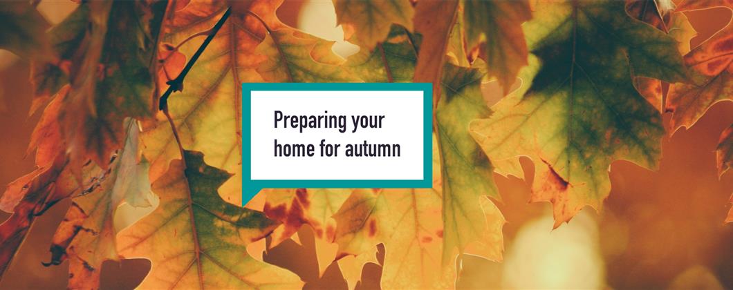 Prepare Home For Autumn Speech Bubble Banner