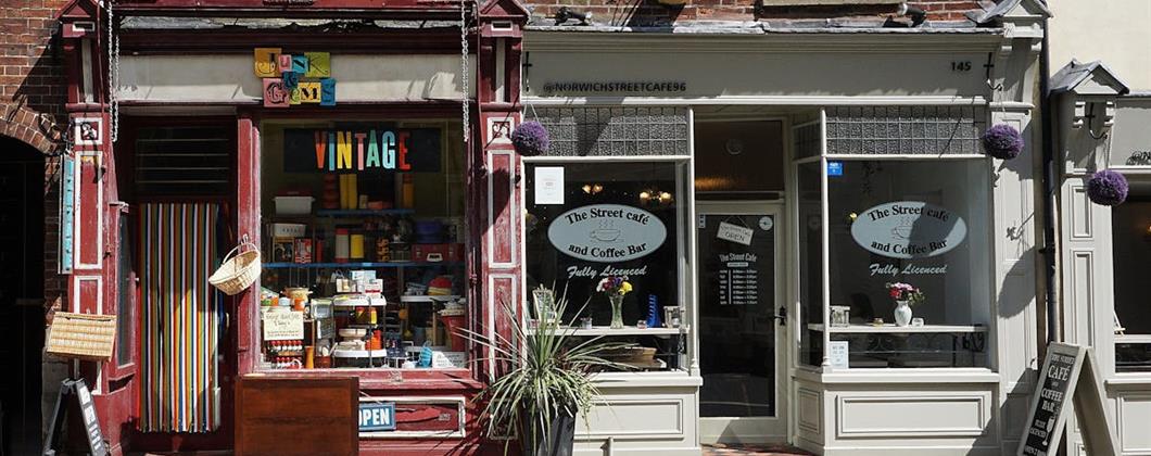 Pair of shopfronts.