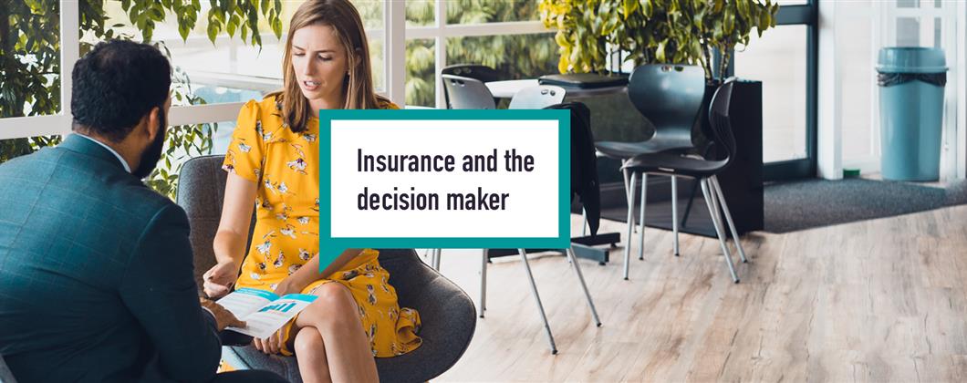 Insurance And The Decision Nmaker Speech Bubble Banner